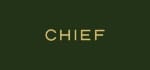A green background with the word chief in yellow letters.